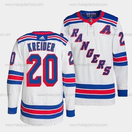 Adidas Muž New York Rangers #20 Chris Kreider Bílý Sešitý Dres