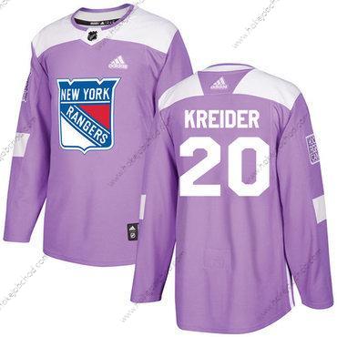 Adidas Muž New York Rangers #20 Chris Kreider Nachový Autentické Bojuje proti rakovině Sešitý NHL Dres