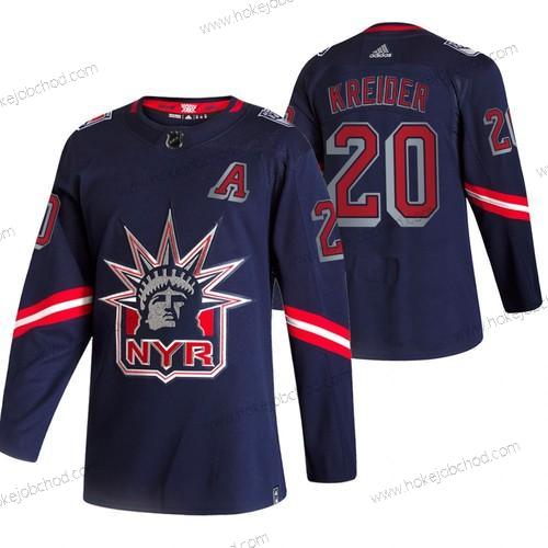 Adidas Muž New York Rangers #20 Chris Kreider Námořnictvo 2020-21 Obrácený Retro Náhradní NHL Dres