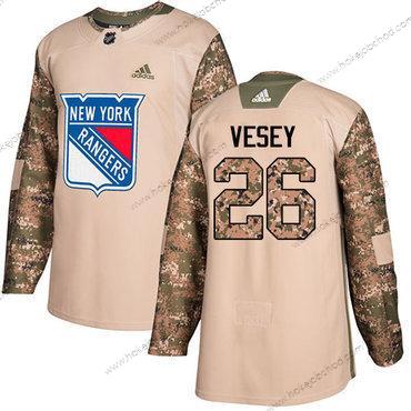 Adidas Muž New York Rangers #26 Jimmy Vesey Camo Autentické 2017 Veterans Day Sešitý NHL Dres