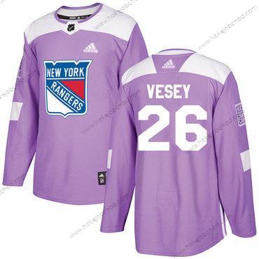 Adidas Muž New York Rangers #26 Jimmy Vesey Nachový Autentické Bojuje proti rakovině Sešitý NHL Dres