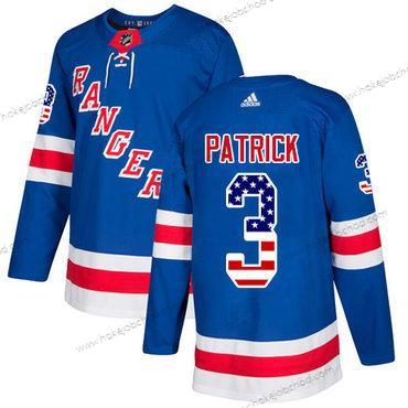 Adidas Muž New York Rangers #3 James Patrick Royal Modrý Domácí Autentické USA Flag Sešitý NHL Dres