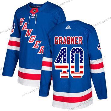 Adidas Muž New York Rangers #40 Michael Grabner Royal Modrý Domácí Autentické USA Flag Sešitý NHL Dres