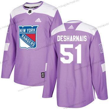 Adidas Muž New York Rangers #51 David Desharnais Nachový Autentické Bojuje proti rakovině Sešitý NHL Dres