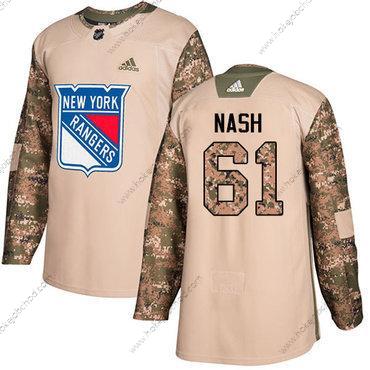 Adidas Muž New York Rangers #61 Rick Nash Camo Autentické 2017 Veterans Day Sešitý NHL Dres