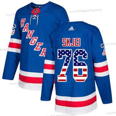 Adidas Muž New York Rangers #76 Brady Skjei Royal Modrý Domácí Autentické USA Flag Sešitý NHL Dres