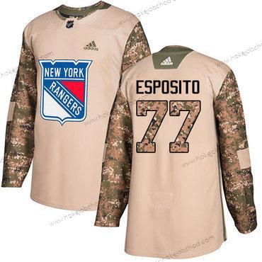 Adidas Muž New York Rangers #77 Phil Esposito Camo Autentické 2017 Veterans Day Sešitý NHL Dres