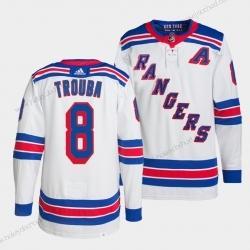 Adidas Muž New York Rangers #8 Jacob Trouba Bílý Domácí Sešitý NHL Dres