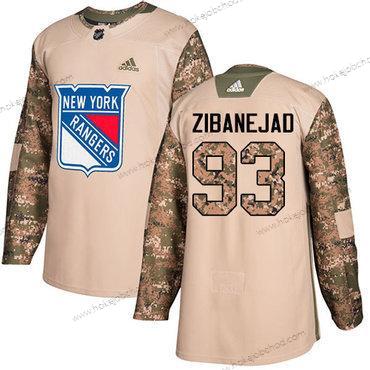 Adidas Muž New York Rangers #93 Mika Zibanejad Camo Autentické 2017 Veterans Day Sešitý NHL Dres