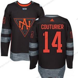 Adidas Muž North Amerika Hokejový #14 Sean Couturier Černá 2016 World Cup Of Hokejový Sešitý WCH Game Dres