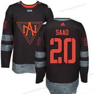 Adidas Muž North Amerika Hokejový #20 Brandon Saad Černá 2016 World Cup Of Hokejový Sešitý WCH Game Dres