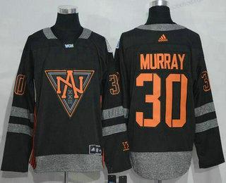 Adidas Muž North Amerika Hokejový #30 Matt Murray Černá 2016 World Cup Of Hokejový Sešitý WCH Game Dres