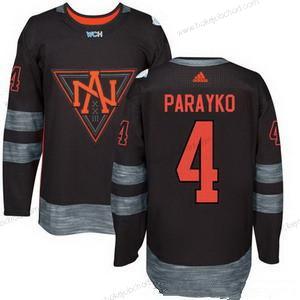 Adidas Muž North Amerika Hokejový #4 Colton Parayko Černá 2016 World Cup Of Hokejový Sešitý WCH Game Dres