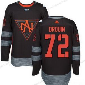 Adidas Muž North Amerika Hokejový #72 Jonathan Drouin Černá 2016 World Cup Of Hokejový Sešitý WCH Game Dres