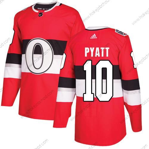 Adidas Muž Ottawa Senators #10 Tom Pyatt Červené Autentické 1917-2017 100th Klasický Sešitý NHL Dres