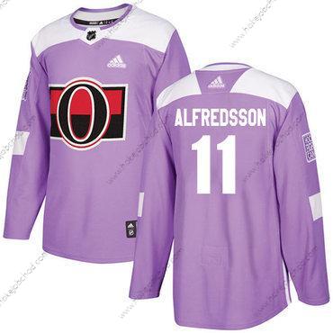 Adidas Muž Ottawa Senators #11 Daniel Alfredsson Nachový Autentické Bojuje proti rakovině Sešitý NHL Dres