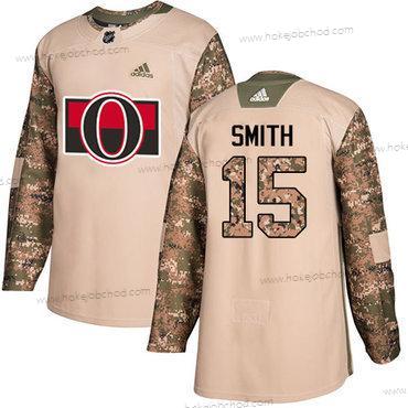 Adidas Muž Ottawa Senators #15 Zack Smith Camo Autentické 2017 Veterans Day Sešitý NHL Dres