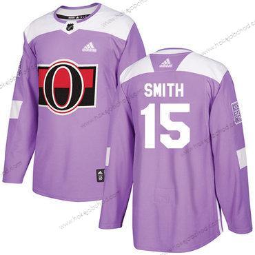 Adidas Muž Ottawa Senators #15 Zack Smith Nachový Autentické Bojuje proti rakovině Sešitý NHL Dres