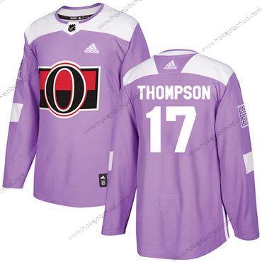 Adidas Muž Ottawa Senators #17 Nate Thompson Nachový Autentické Bojuje proti rakovině Sešitý NHL Dres