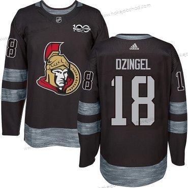 Adidas Muž Ottawa Senators #18 Ryan Dzingel Černá 1917-2017 100th Výročí Sešitý NHL Dres