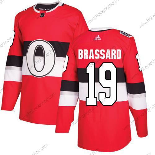 Adidas Muž Ottawa Senators #19 Derick Brassard Červené Autentické 1917-2017 100th Klasický Sešitý NHL Dres