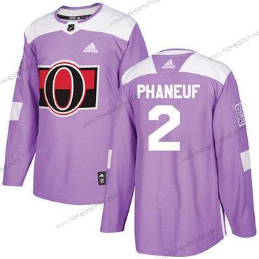 Adidas Muž Ottawa Senators #2 Dion Phaneuf Nachový Autentické Bojuje proti rakovině Sešitý NHL Dres