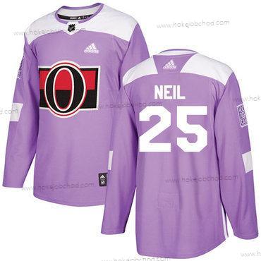 Adidas Muž Ottawa Senators #25 Chris Neil Nachový Autentické Bojuje proti rakovině Sešitý NHL Dres