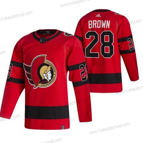 Adidas Muž Ottawa Senators #28 Connor Brown Červené 2020-21 Obrácený Retro Náhradní NHL Dres