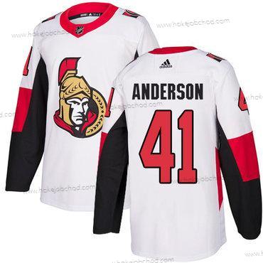 Adidas Muž Ottawa Senators #41 Craig Anderson Autentické Bílý Venkovní NHL Dres