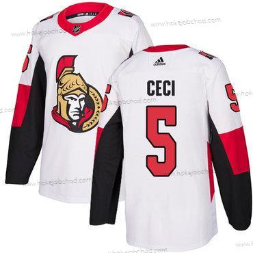 Adidas Muž Ottawa Senators #5 Cody Ceci Autentické Bílý Venkovní NHL Dres