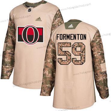 Adidas Muž Ottawa Senators #59 Alex Formenton Camo Autentické 2017 Veterans Day Sešitý NHL Dres