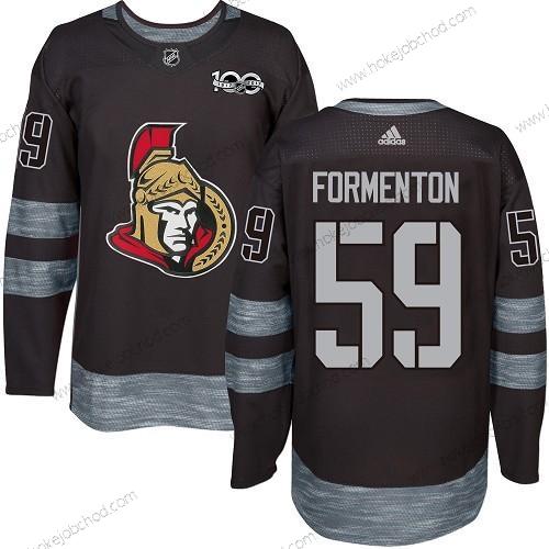 Adidas Muž Ottawa Senators #59 Alex Formenton Černá 1917-2017 100th Výročí Sešitý NHL Dres