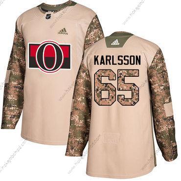 Adidas Muž Ottawa Senators #65 Erik Karlsson Camo Autentické 2017 Veterans Day Sešitý NHL Dres