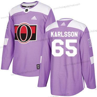 Adidas Muž Ottawa Senators #65 Erik Karlsson Nachový Autentické Bojuje proti rakovině Sešitý NHL Dres