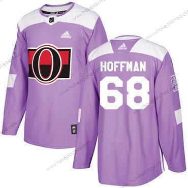 Adidas Muž Ottawa Senators #68 Mike Hoffman Nachový Autentické Bojuje proti rakovině Sešitý NHL Dres