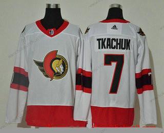 Adidas Muž Ottawa Senators #7 Brady Tkachuk Bílý 2020-21 Sešitý NHL Dres