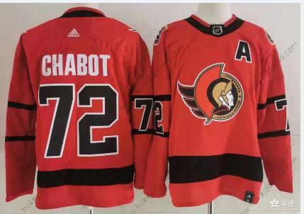 Adidas Muž Ottawa Senators #72 Thomas Chabot Červené 2020-21 Obrácený Retro Náhradní NHL Dres