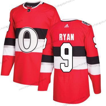 Adidas Muž Ottawa Senators #9 Bobby Ryan Červené Autentické 1917-2017 100th Klasický Sešitý NHL Dres