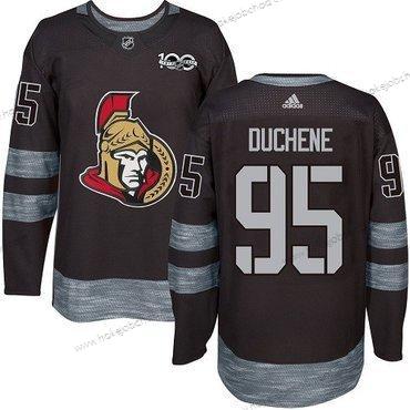 Adidas Muž Ottawa Senators #95 Matt Duchene Černá 1917-2017 100th Výročí Sešitý NHL Dres