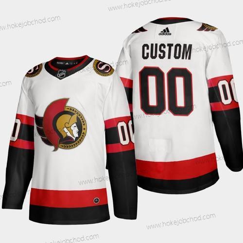 Adidas Muž Ottawa Senators Přizpůsobené 2020-21 Bílý Autentické Hráč Venkovní Sešitý NHL Dres