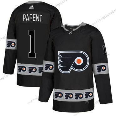 Adidas Muž Philadelphia Flyers #1 Bernie Parent Černá Tým Logos Dres