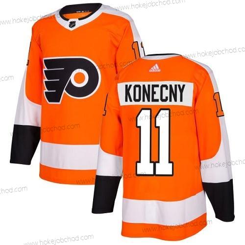 Adidas Muž Philadelphia Flyers #11 Travis Konecny Oranžová Domácí Autentické Sešitý NHL Dres