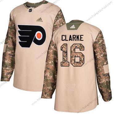 Adidas Muž Philadelphia Flyers #16 Bobby Clarke Camo Autentické 2017 Veterans Day Sešitý NHL Dres