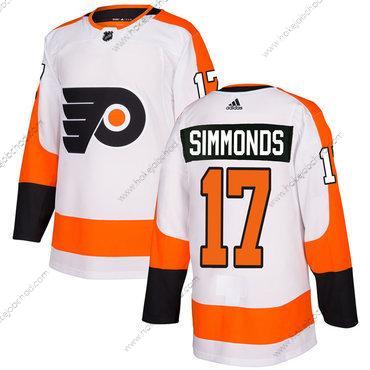 Adidas Muž Philadelphia Flyers #17 Wayne Simmonds Bílý Autentické Sešitý NHL Dres