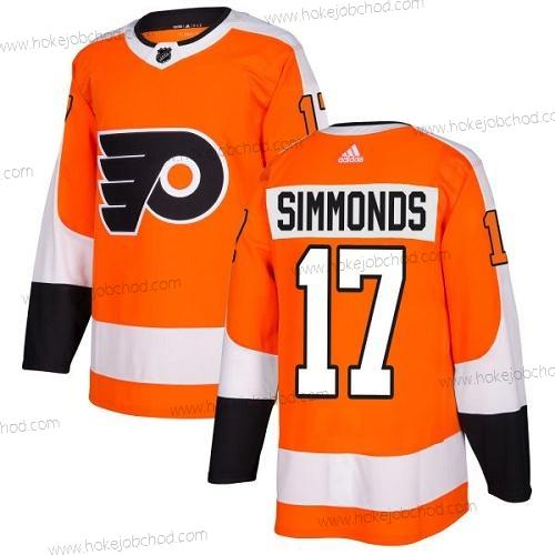 Adidas Muž Philadelphia Flyers #17 Wayne Simmonds Oranžová Domácí Autentické Sešitý NHL Dres