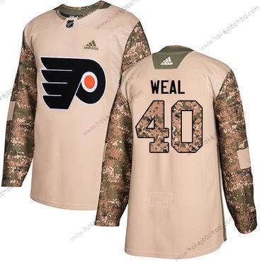 Adidas Muž Philadelphia Flyers #40 Jordan Weal Camo Autentické 2017 Veterans Day Sešitý NHL Dres