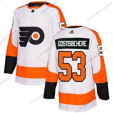 Adidas Muž Philadelphia Flyers #53 Shayne Gostisbehere Bílý Autentické Sešitý NHL Dres