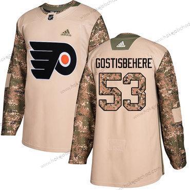 Adidas Muž Philadelphia Flyers #53 Shayne Gostisbehere Camo Autentické 2017 Veterans Day Sešitý NHL Dres