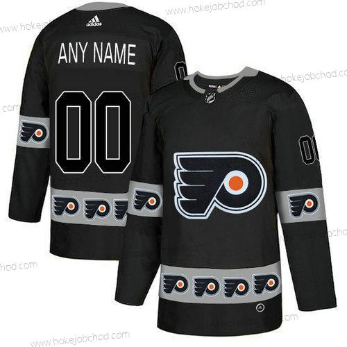 Adidas Muž Philadelphia Flyers Přizpůsobené Černá Tým Logos Dres