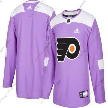 Adidas Muž Philadelphia Flyers Přizpůsobené Nachový Růžový Hokejový Bojuje proti rakovině Tréninkový Dres